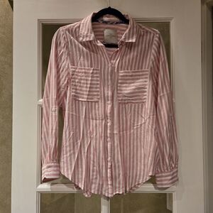 Casa Cabana - Pink and White Striped Shirt